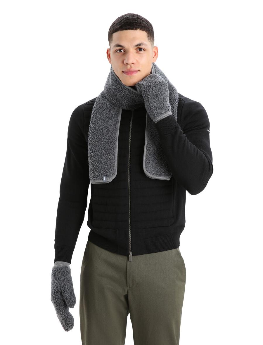 Gritstone Heather Icebreaker Unisex RealFleece™ Merino High Pile Men's Scarves | AU 1064KORI